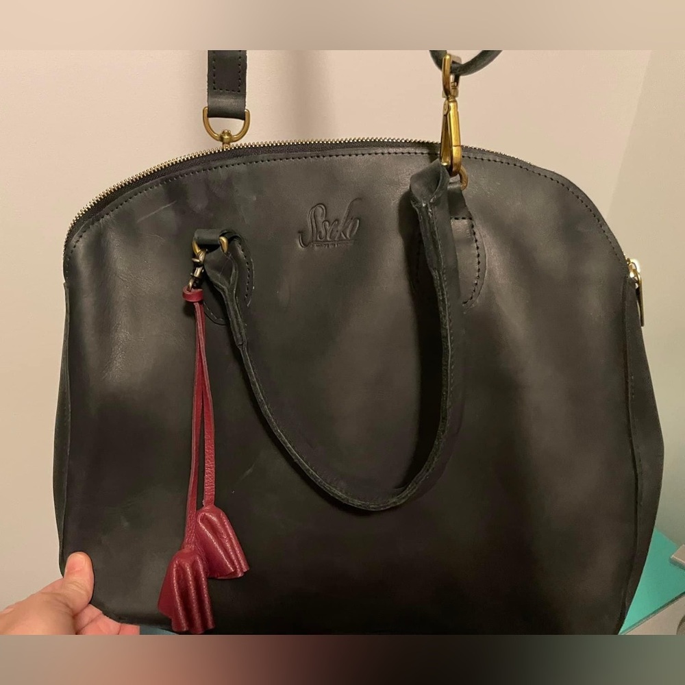 Sseko Designs Sheba Bag Pebbled Black